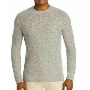 The Men's Store Wool Cashmere Sweater Men Ash Grey Pattern Crewneck $148